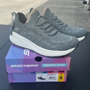 Sketchers sparrow 2.0 style 56162S gray with memory foam size 8 NIB